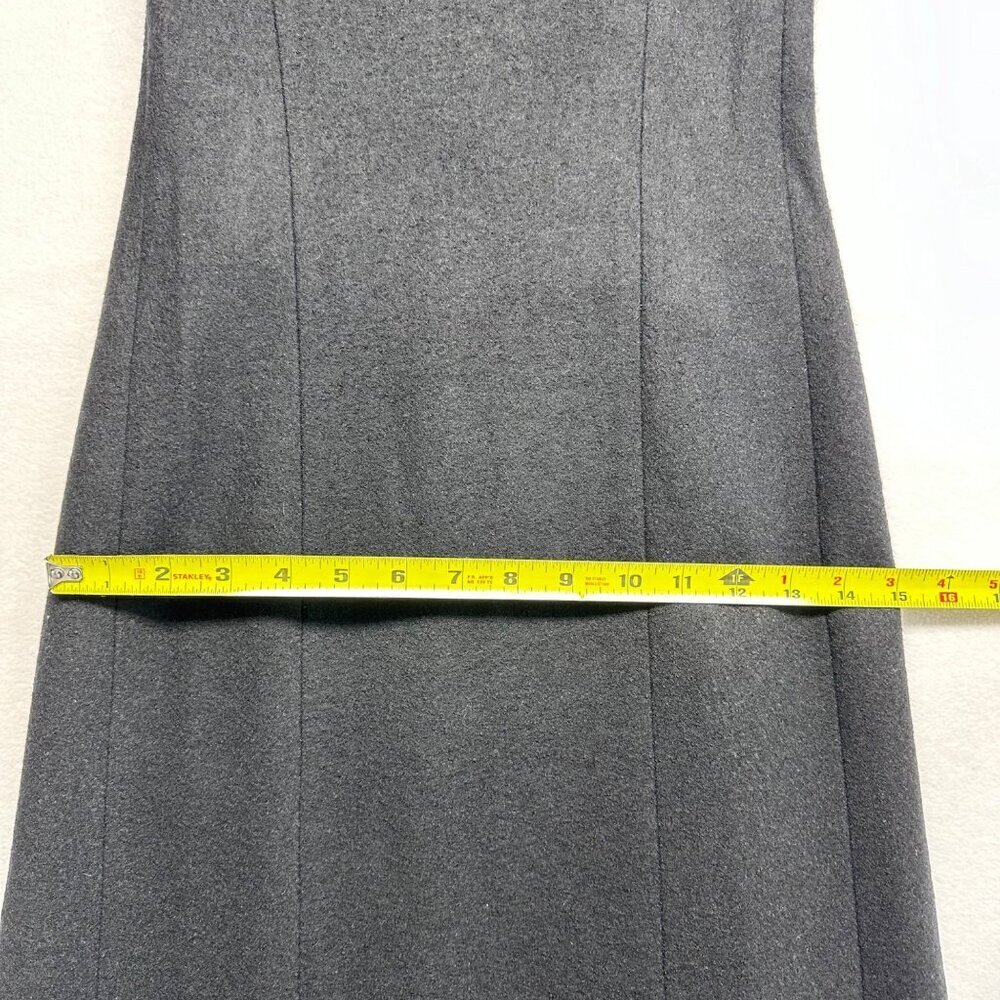 Banana Republic 100% Wool Sleeveless Maxi Dress Gown Vintage Size 2 Black Witchy - Picture 13 of 15